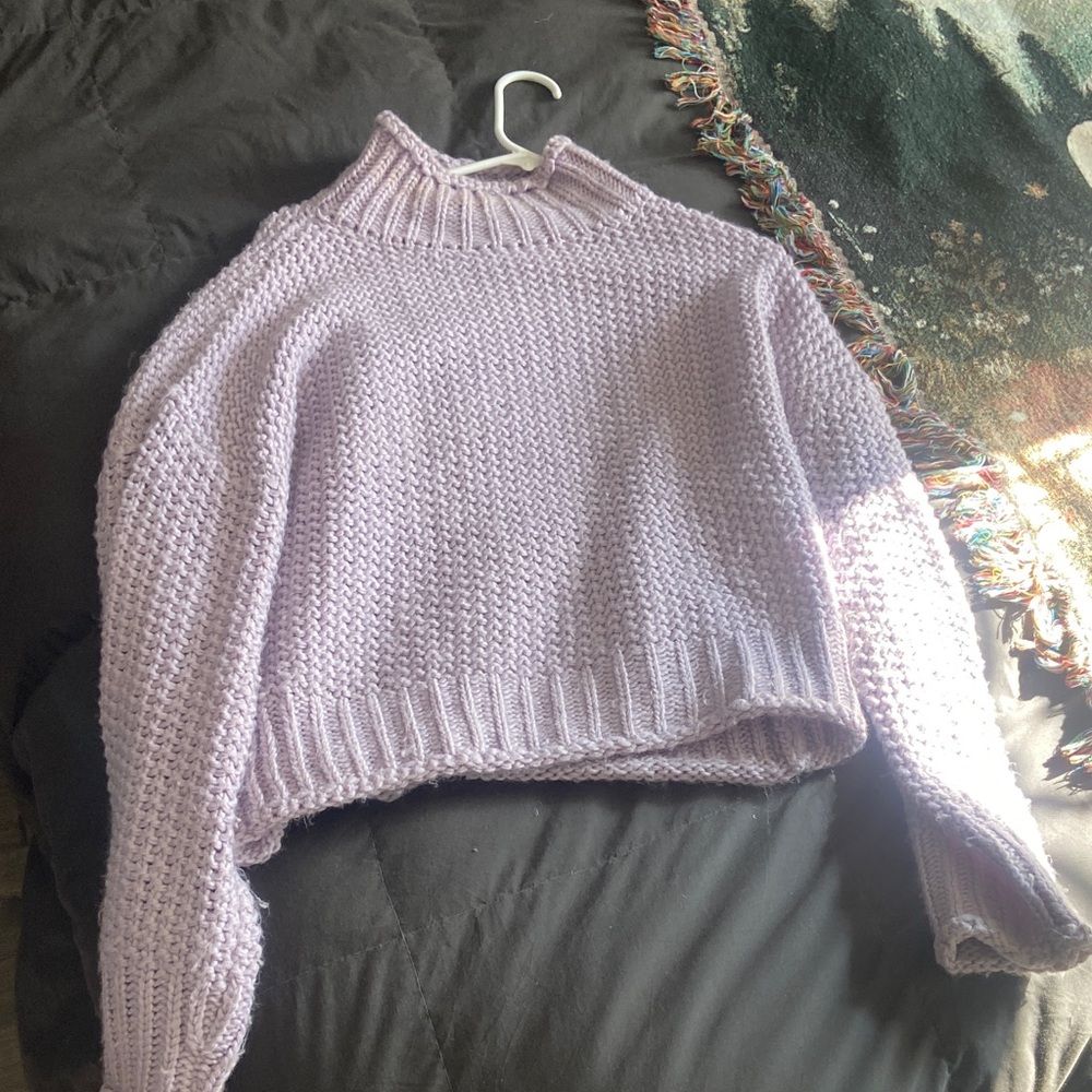 Cotton Candy Lavender Turtleneck Sweater
